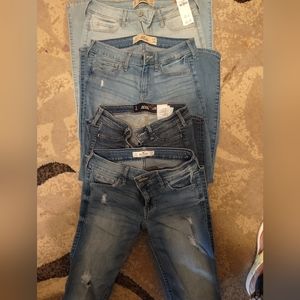 Hollister lot, 4 pairs of jeans